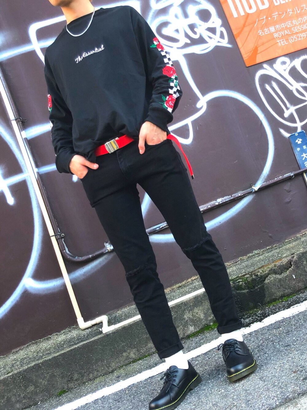 「初投稿、韓国風コーデ」｜「WEGOのWEGO/ピアスSETチェーンネックレス80cm（ネックレス、シルバー系）」を使った、タンタ  「TNT」さん（メンズ・172cm）の秋コーディネートの1枚目の写真