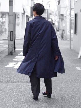 「アイテム（ステンカラーコート）」を使った、Yugoさん（メンズ・169cm・20代）の秋コーディネート