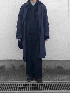「アイテム（ステンカラーコート）」を使った、Yugoさん（メンズ・169cm・20代）の秋コーディネート