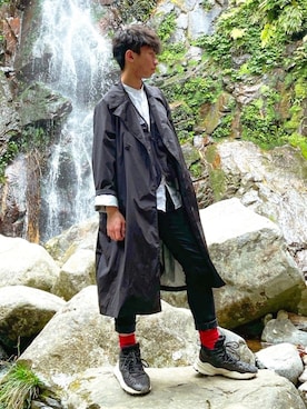 「niko and...（ニコアンド）のアイテム（トレンチコート）」を使った、i_amyourbossさん（メンズ・170cm）の春コーディネート