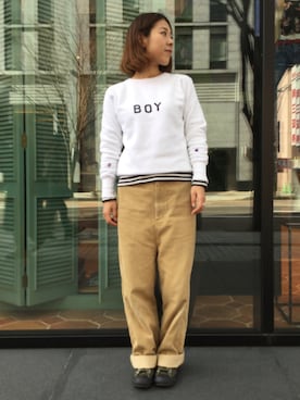 Emika Abeさん（レディース・162cm）の冬コーディネート