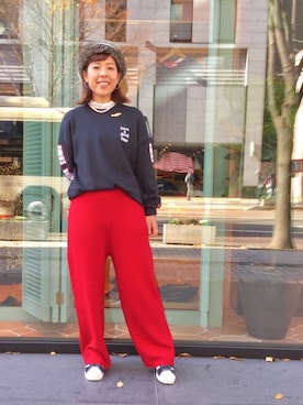 Emika Abeさん（レディース・162cm）の冬コーディネート