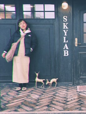 Emika Abeさん（レディース・162cm）の冬コーディネート