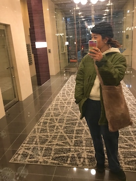 Emika Abeさん（レディース・162cm）の冬コーディネート