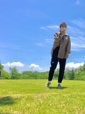「aie」｜「アイテム（サンダル）」を使った、Emika Abeさん（レディース・162cm）の春コーディネート