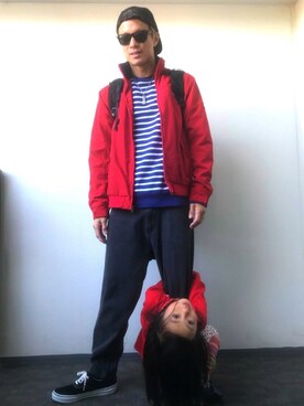 「ラルフローレン」｜「アイテム（ナイロンジャケット）」を使った、魔裟さん（メンズ・180cm）の秋コーディネート