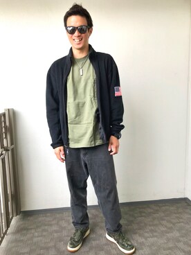 「POLO JEANS（ポロジーンズ）のアイテム（その他アウター）」を使った、魔裟さん（メンズ・180cm）の春コーディネート