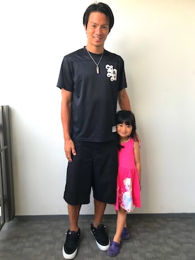 「メッシュTシャツ」｜「アイテム（その他）」を使った、魔裟さん（メンズ・180cm）の夏コーディネート