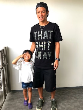 「ROCAWEAR（ロカウェア）のアイテム」を使った、魔裟さん（メンズ・180cm）の夏コーディネート