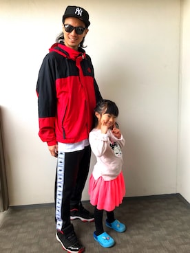 「Jordan」｜「アイテム（マウンテンパーカー）」を使った、魔裟さん（メンズ・180cm）の春コーディネート