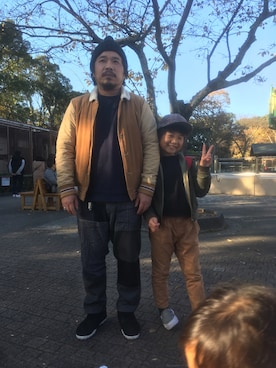 「BEAMS（ビームス）のアイテム（ジャケット/アウター）」を使った、ちゃーきーさん（キッズ・120cm）の冬コーディネート
