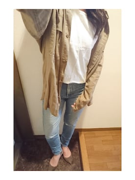 「アイテム（パンプス、グレー系）」を使った、hochikisuさん（レディース・155cm）の春コーディネート