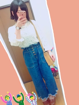 「アイテム（イヤリング）」を使った、まめこ。さん（レディース・147cm・20代）の春コーディネート