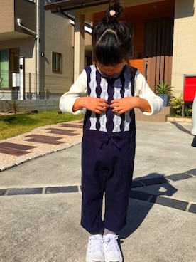 「こども ビームス（コドモビームス）のアイテム（スリッポン）」を使った、ha.ra.chanさん（キッズ・100cm）の秋コーディネート