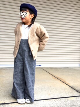 「こども ビームス（コドモビームス）のアイテム（スリッポン）」を使った、ha.ra.chanさん（キッズ・100cm）の秋コーディネート