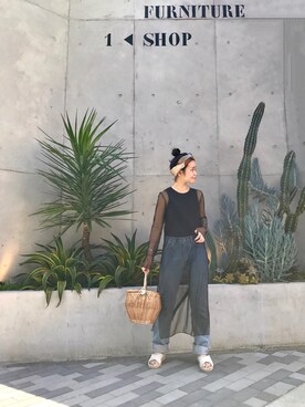 「Avalon（アヴァロン）のアイテム」を使った、ERINA  TAMOTSUさん（レディース・153cm）の夏コーディネート