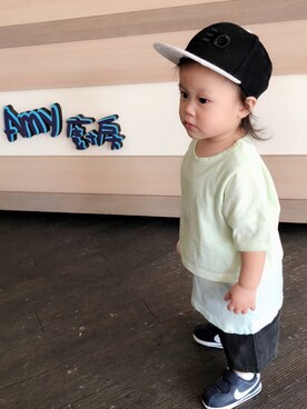 「roots（ルーツ）のアイテム（トップス）」を使った、ch yuさん（キッズ・90cm）の秋コーディネート