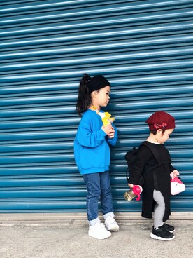 「F.O.KIDS（エフオーキッズ）のアイテム（バッグ）」を使った、ch yuさん（キッズ・120cm）の冬コーディネート
