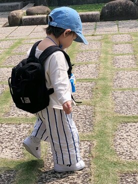 「F.O.KIDS（エフオーキッズ）のアイテム（バッグ）」を使った、ch yuさん（キッズ・120cm）の春コーディネート