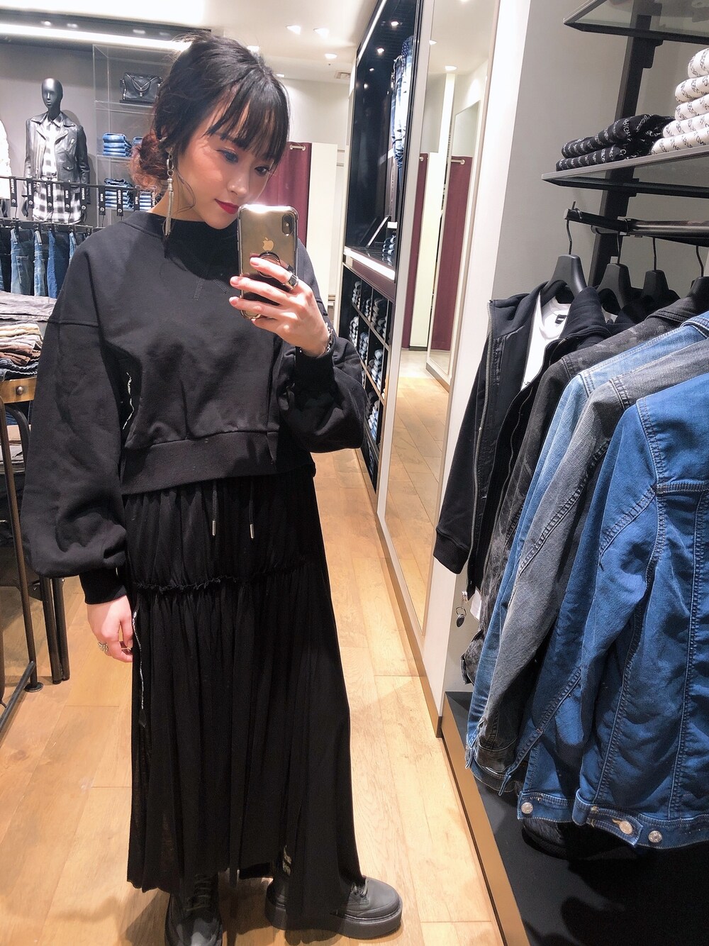 DIESEL>>ディーゼル O-Ira ギャザー ミディスカート セール】ウィメンズ ミディスカート O-IRA（スカート）｜DIESEL