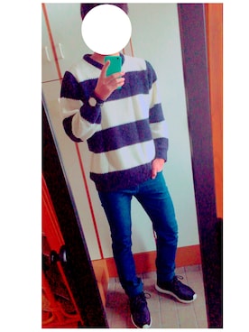 「HVC（エイチブイシー）のアイテム（パンツ）」を使った、YUYAさん（メンズ・174cm）の春コーディネート