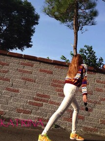 katrina | 針對短版毛衣（咖）(ニット/セーター)