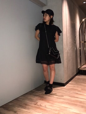 「RBS（アールビーエス）のアイテム（帽子）」を使った、長谷川 美月さん（レディース・154cm）の夏コーディネート