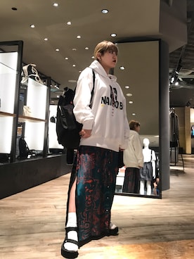 「Teva（テバ）のTeva / プラットフォーム ユニバーサル（サンダル）」を使った、長谷川 美月さん（レディース・154cm）の夏コーディネート