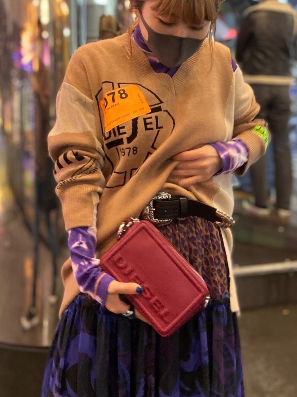 DIESEL レディース DIESELロゴジャガードニットトップス DIESEL レディース DIESELロゴジャガードニットトップス
