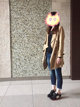 「アトランティックスターズ」｜「アイテム（トレンチコート）」を使った、あやめさん（レディース・165cm）の春コーディネート