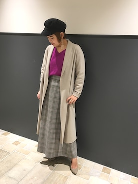 「RIVEDROITE」｜「アイテム（その他アウター）」を使った、asuka.kさん（レディース・160cm）の秋コーディネート