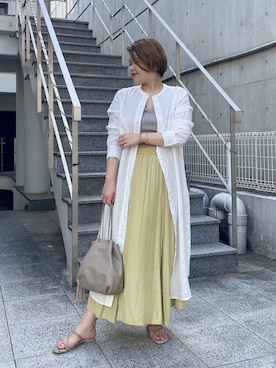 「RIVEDROITE」｜「アイテム（シャツワンピース）」を使った、asuka.kさん（レディース・160cm）の春コーディネート