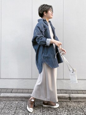 「RIVEDROITE」｜「アイテム（ジャンパースカート）」を使った、asuka.kさん（レディース・161cm）の冬コーディネート