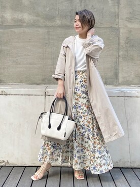 「RIVEDROITE」｜「アイテム（その他アウター）」を使った、asuka.kさん（レディース・161cm）の春コーディネート
