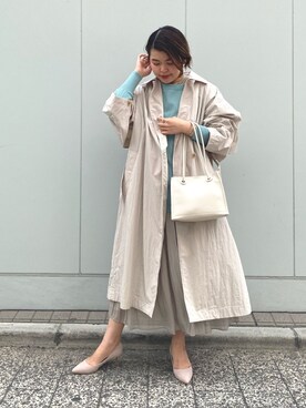 「RIVEDROITE」｜「アイテム（その他アウター）」を使った、asuka.kさん（レディース・161cm）の春コーディネート