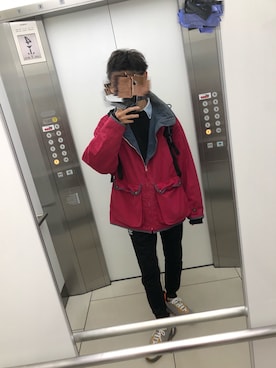 「TOMMY HILFIGER」｜「アイテム（ナイロンジャケット）」を使った、ゆさん（メンズ・171cm）の冬コーディネート