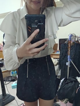 「Marjorie（マージョリー）のアイテム（トップス）」を使った、Lin Hsin Jungさん（レディース・162cm）の夏コーディネート