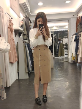 「アイテム（スリッポン）」を使った、Lin Hsin Jungさん（レディース・162cm・20代）の夏コーディネート
