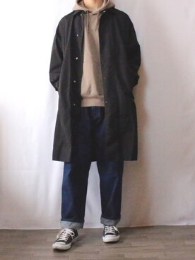 「JUNRED（ジュンレッド）のアイテム（その他アウター）」を使った、takuさん（メンズ・177cm）の冬コーディネート