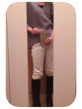 「グレーハット」｜ショコラさん（レディース・161cm）の冬コーディネート