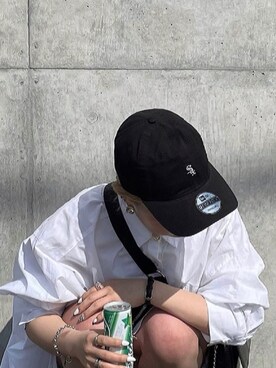 「韓国好きな人と繋がりたい」｜「アイテム（キャップ）」を使った、miyuさん（レディース・150cm）の春コーディネート