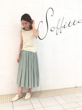 「SOFFITTO（ソフィット）のアイテム」を使った、TANAKA.mさん（レディース・152cm）の夏コーディネート