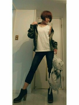 「ドラフトリーバイス」｜「アイテム（バッグ）」を使った、chizuknowさん（レディース・166cm）の冬コーディネート