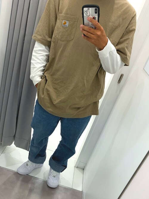 日向 Carharttのtシャツ カットソーを使ったコーディネート Wear