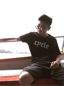 「CYCLE（サイクル）のアイテム」を使った、Du Duさん（メンズ・163cm）の夏コーディネート