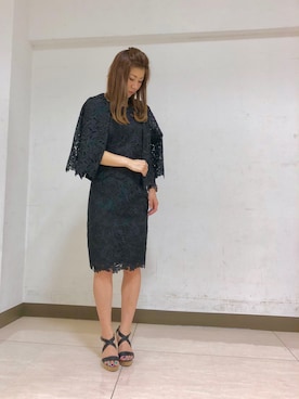 「ナラカミーチェ」｜「アイテム（ノーカラージャケット）」を使った、Francescaさん（レディース・160cm）の夏コーディネート