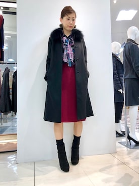 「フォックスファー」｜Francescaさん（レディース・160cm）の秋コーディネート