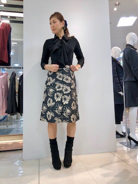「ウールジャージー」｜Francescaさん（レディース・160cm）の冬コーディネート
