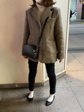 「DHOLIC STYLE（ディーホリックスタイル）のアイテム（ジャケット/アウター）」を使った、n a n a m i さん（レディース・165cm）の冬コーディネート