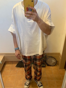 「mercibeaucoup,（メルシーボークー）のアイテム（トップス）」を使った、sayさん（メンズ・154cm）の春コーディネート